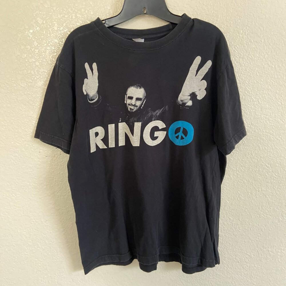 Ringo Starr Unisex Black 2008 North America Tour Tshirt Tee Large